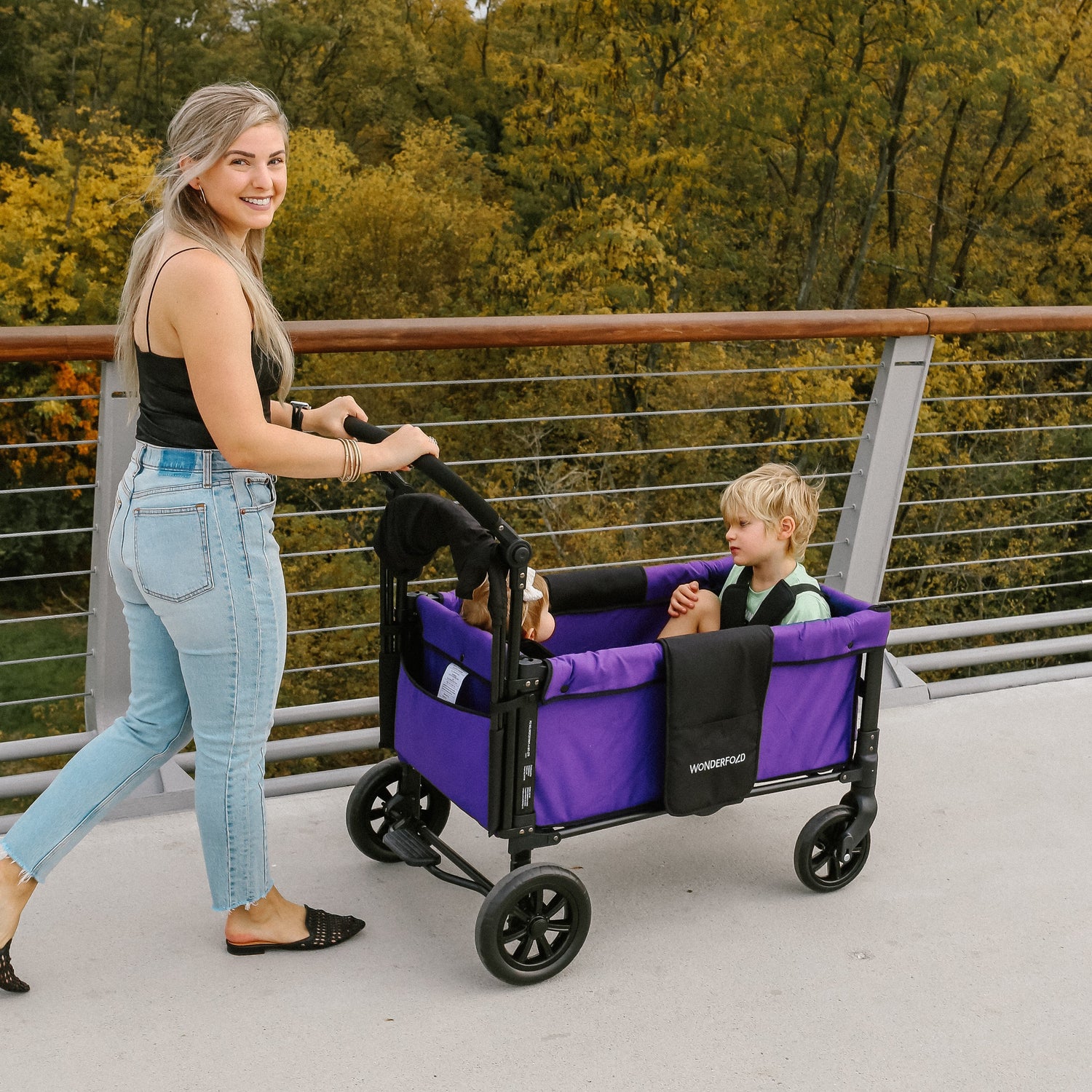 Twin stroller wagon Cobalt violet